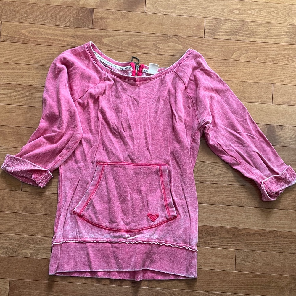 Roxy Pink Sweatshirt with Pocket